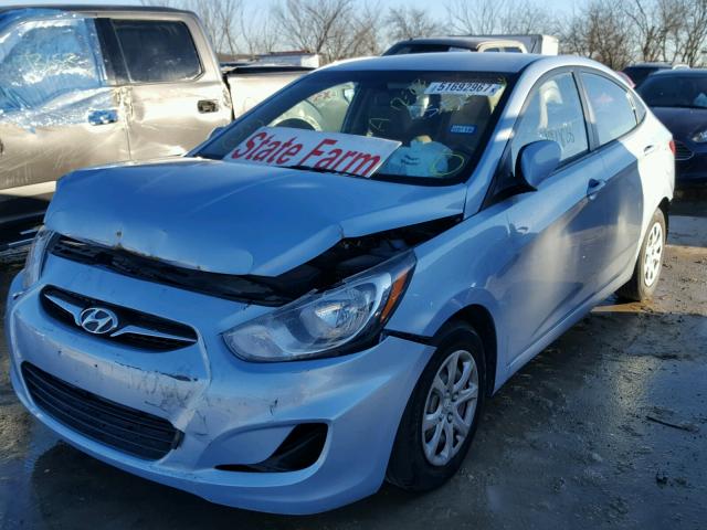 KMHCT4AEXDU518309 - 2013 HYUNDAI ACCENT GLS BLUE photo 2