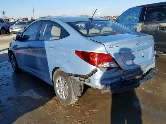 KMHCT4AEXDU518309 - 2013 HYUNDAI ACCENT GLS BLUE photo 3