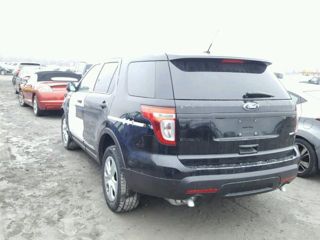 1FM5K8AR0EGC61117 - 2014 FORD EXPLORER BLACK photo 3