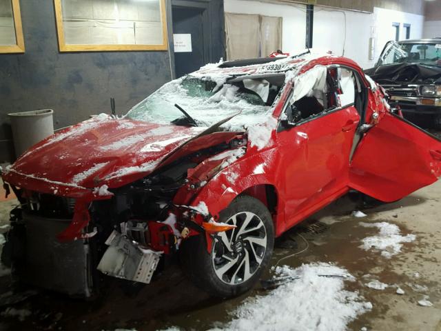 2HGFC2F77HH546627 - 2017 HONDA CIVIC EX RED photo 2