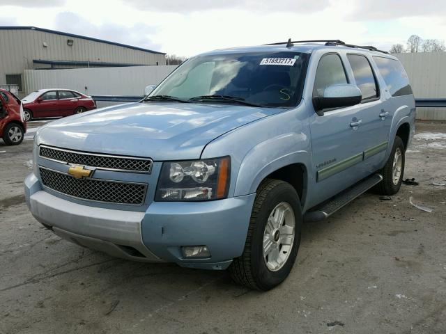 1GNSKJE34BR302862 - 2011 CHEVROLET SUBURBAN K BLUE photo 2