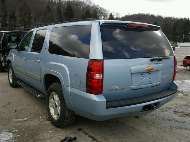 1GNSKJE34BR302862 - 2011 CHEVROLET SUBURBAN K BLUE photo 3