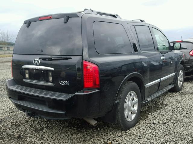 5N3AA08C26N813211 - 2006 INFINITI QX56 BLACK photo 4