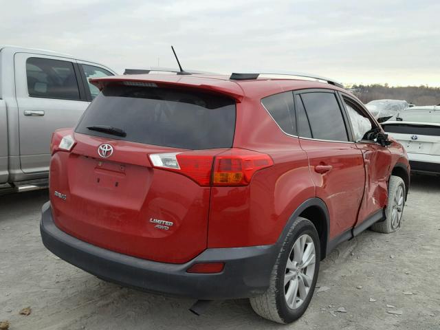 2T3DFREV1EW154213 - 2014 TOYOTA RAV4 LIMIT RED photo 4