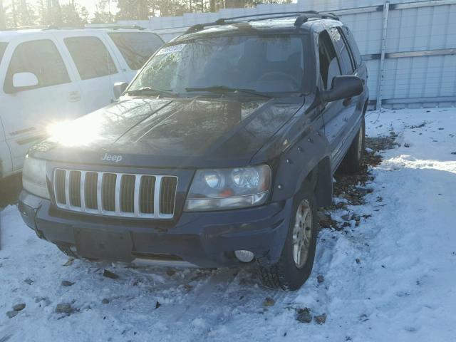 1J4GW48N84C240741 - 2004 JEEP GRAND CHER BLUE photo 2