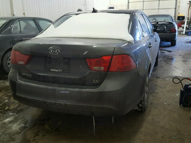 KNAGE228795318094 - 2009 KIA OPTIMA CHARCOAL photo 4