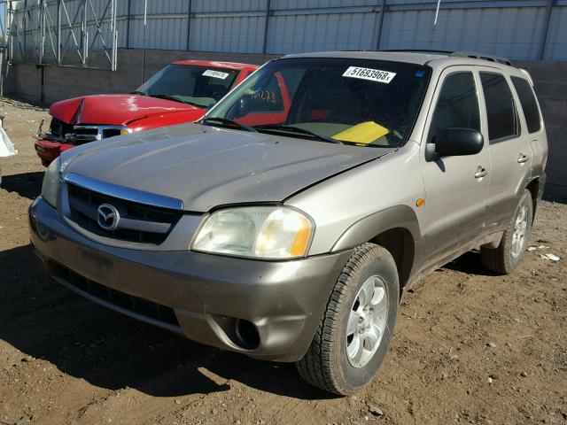 4F2CU08142KM56122 - 2002 MAZDA TRIBUTE LX TAN photo 2