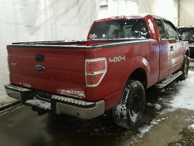 1FTFX1EV3AFD82930 - 2010 FORD F150 SUPER RED photo 4