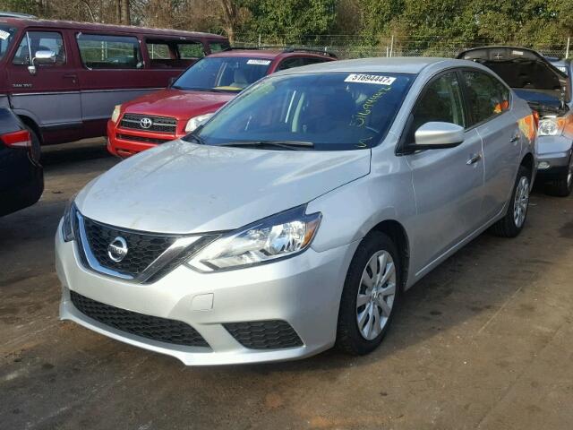 3N1AB7AP4GY280849 - 2016 NISSAN SENTRA S SILVER photo 2