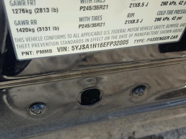 5YJSA1H16EFP32005 - 2014 TESLA MODEL S BLUE photo 10