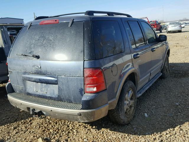 1FMZU74K54UA51018 - 2004 FORD EXPLORER E BLUE photo 4