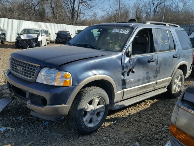 1FMZU74K54UA51018 - 2004 FORD EXPLORER E BLUE photo 9