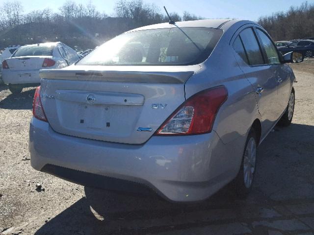 3N1CN7AP2FL838175 - 2015 NISSAN VERSA S SILVER photo 4