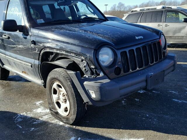 1J8GL48K97W577922 - 2007 JEEP LIBERTY SP BLACK photo 9