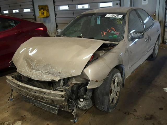 1G1JF52F047132358 - 2004 CHEVROLET CAVALIER L BEIGE photo 2