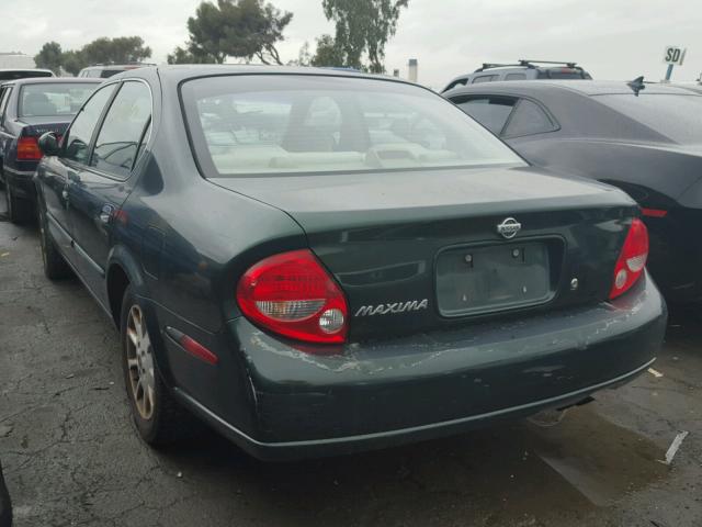 JN1CA31D6YT547512 - 2000 NISSAN MAXIMA GLE GREEN photo 3