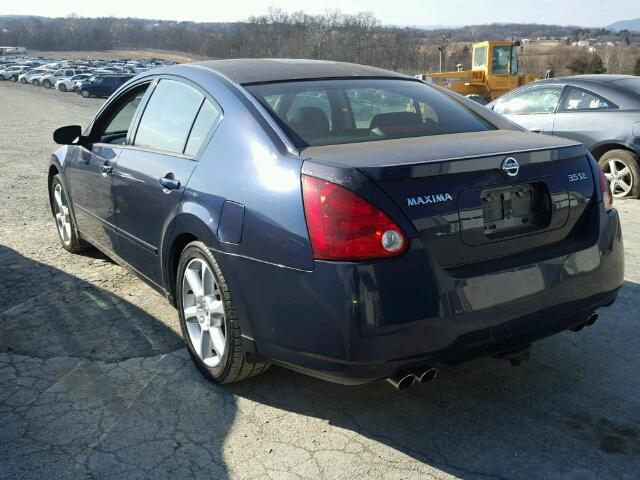 1N4BA41E44C843684 - 2004 NISSAN MAXIMA SE BLUE photo 3