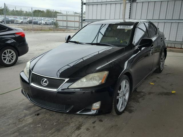 JTHBK262472025018 - 2007 LEXUS IS 250 BLACK photo 2