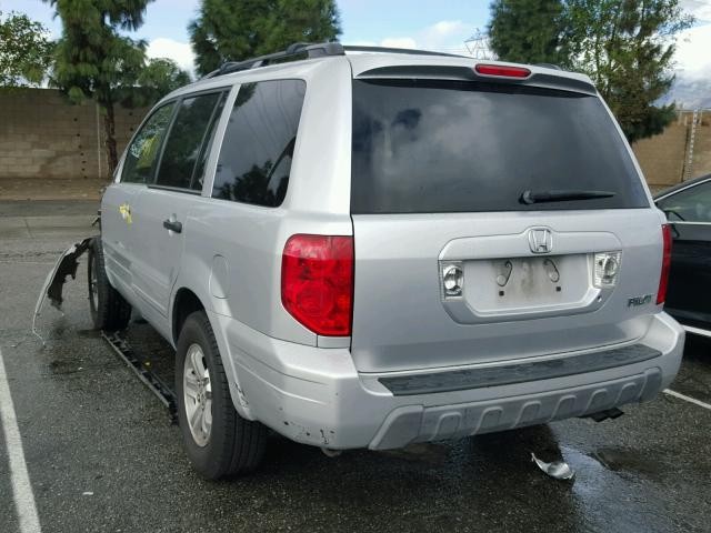 2HKYF18475H560042 - 2005 HONDA PILOT EX SILVER photo 3