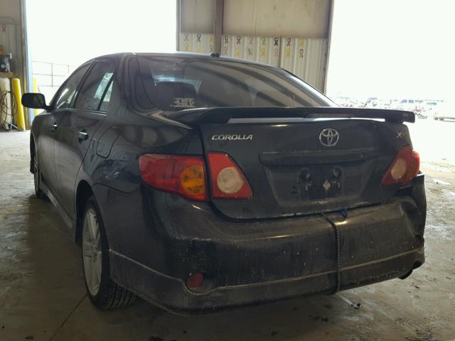 1NXBE40E19Z052302 - 2009 TOYOTA COROLLA XR 黑色 照片 3