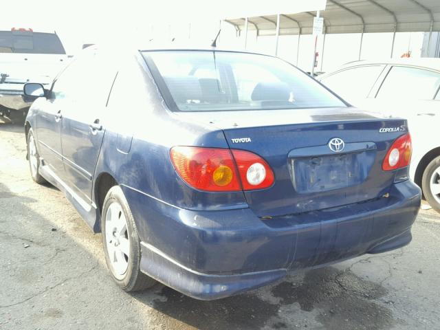 1NXBR32E43Z166717 - 2003 TOYOTA COROLLA CE BLUE photo 3