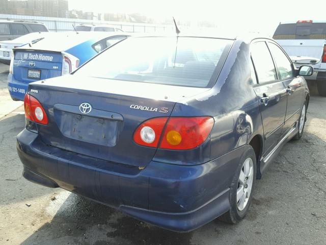 1NXBR32E43Z166717 - 2003 TOYOTA COROLLA CE BLUE photo 4