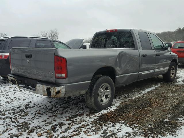 1D7HA18D05J609304 - 2005 DODGE RAM 1500 S GRAY photo 4