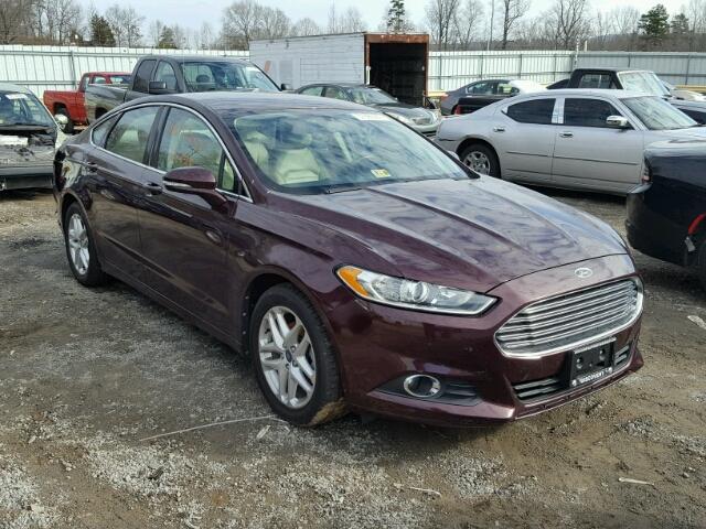 3FA6P0HR1DR149473 - 2013 FORD FUSION SE BURGUNDY photo 1