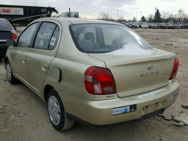 JTDBT123920212184 - 2002 TOYOTA ECHO GOLD photo 3