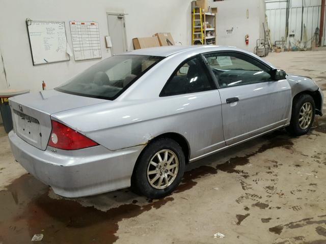 1HGEM21724L063012 - 2004 HONDA CIVIC HX GRAY photo 4