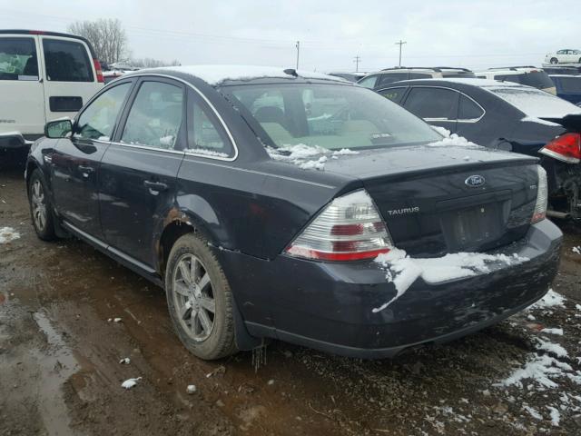 1FAHP24W78G127670 - 2008 FORD TAURUS SEL BLACK photo 3