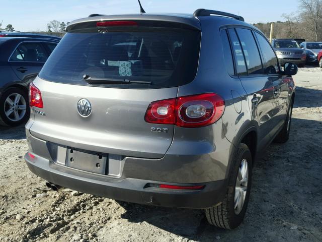 WVGAV7AX0BW552121 - 2011 VOLKSWAGEN TIGUAN S GRAY photo 4