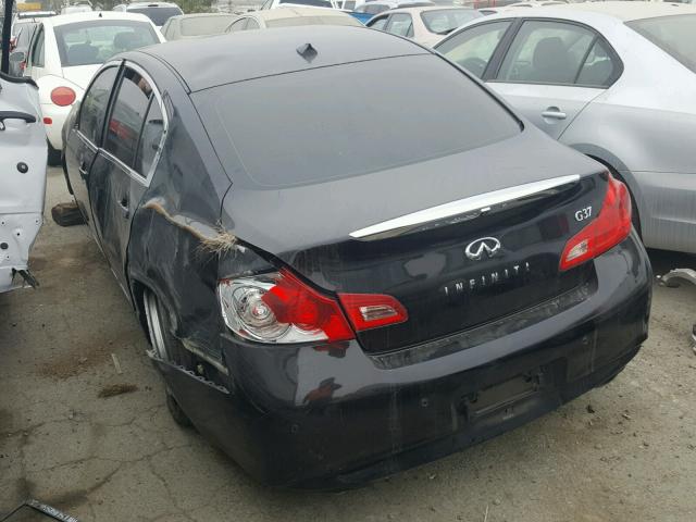 JN1CV6AP8BM303295 - 2011 INFINITI G37 BASE BLACK photo 3