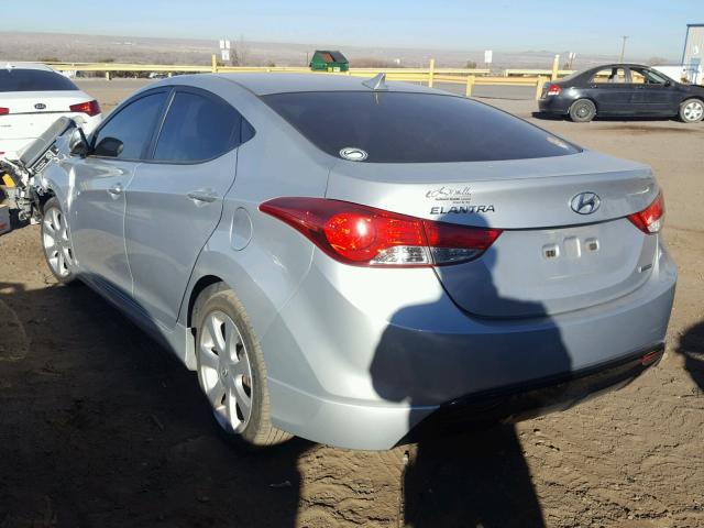 5NPDH4AE7DH266913 - 2013 HYUNDAI ELANTRA GL SILVER photo 3