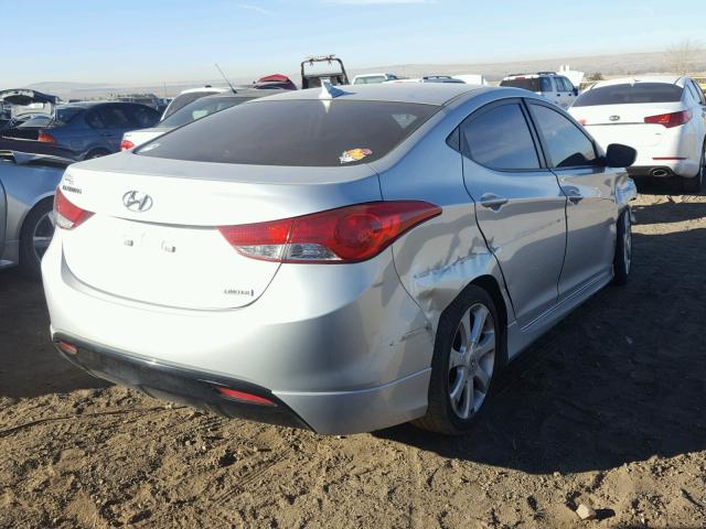 5NPDH4AE7DH266913 - 2013 HYUNDAI ELANTRA GL SILVER photo 4