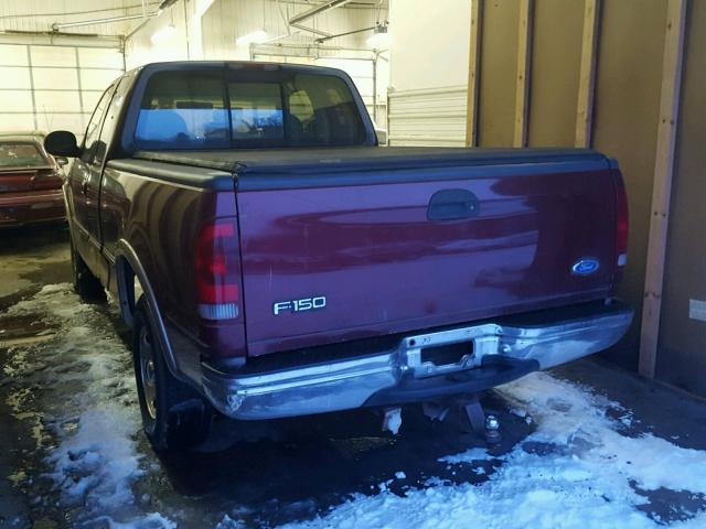 1FTDX18W5VKC19253 - 1997 FORD F150 MAROON photo 3