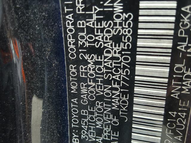 JTKDE177570155853 - 2007 TOYOTA SCION TC 石墨色 照片 10