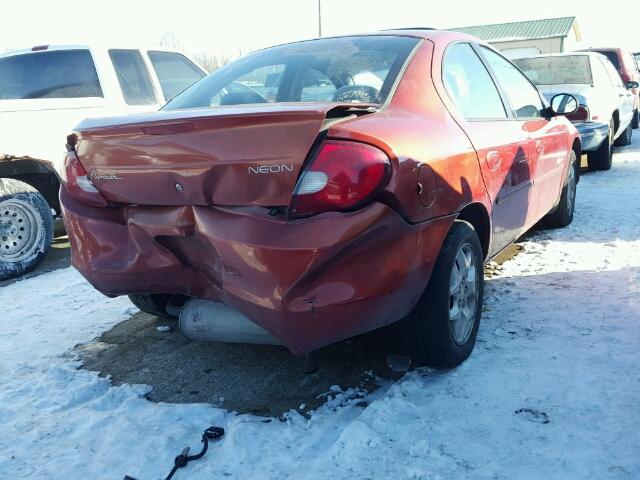 1P3ES46C8YD781931 - 2000 PLYMOUTH NEON BASE ORANGE photo 4