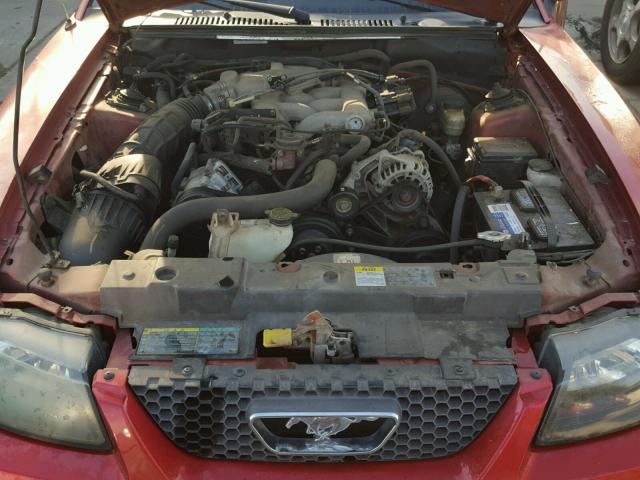 1FAFP40433F431942 - 2003 FORD MUSTANG RED photo 7