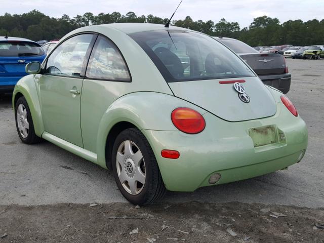 3VWCK21CX1M460256 - 2001 VOLKSWAGEN NEW BEETLE 绿色 照片 3