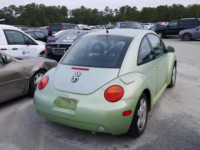 3VWCK21CX1M460256 - 2001 VOLKSWAGEN NEW BEETLE 绿色 照片 4
