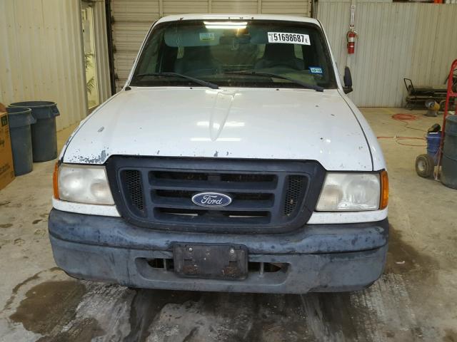 1FTYR10D84PA10600 - 2004 FORD RANGER WHITE photo 9