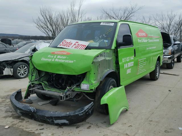 1GCHG39U371236247 - 2007 CHEVROLET EXPRESS G3 GREEN photo 2