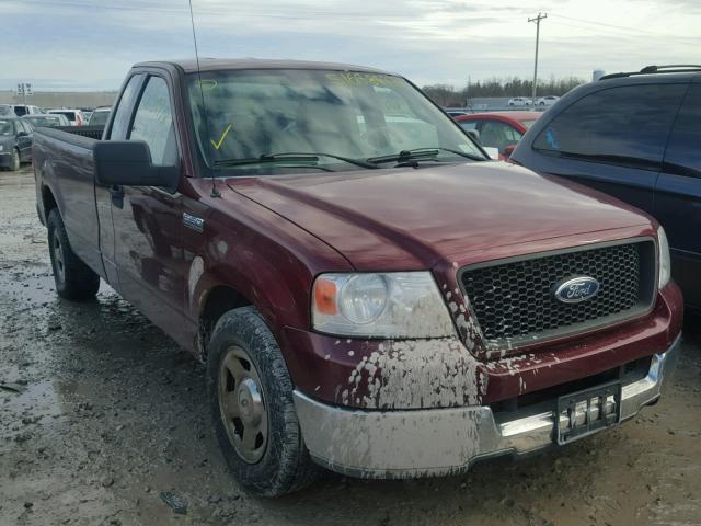 1FTRF12W35NA56201 - 2005 FORD F150 RED photo 1