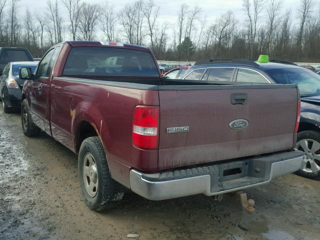 1FTRF12W35NA56201 - 2005 FORD F150 RED photo 3