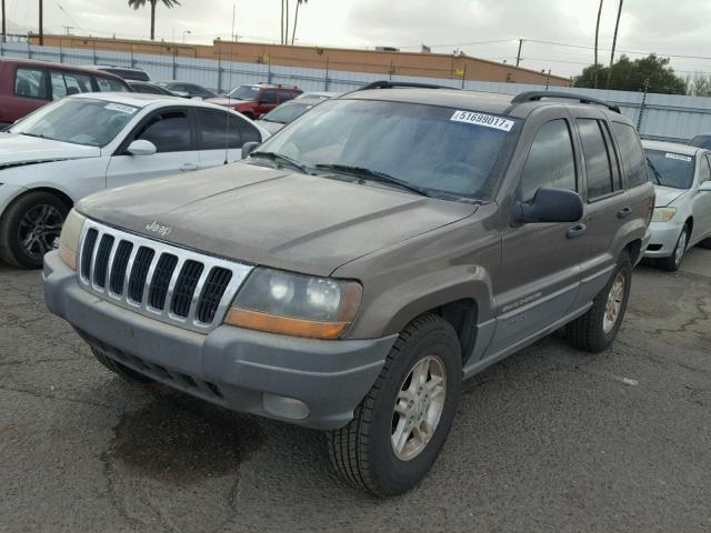 1J8GX38N82C201523 - 2002 JEEP GRAND CHER BROWN photo 2