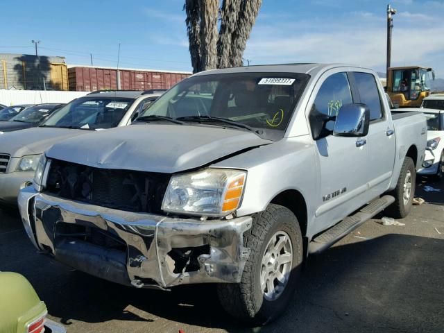 1N6AA07B65N555230 - 2005 NISSAN TITAN XE SILVER photo 2