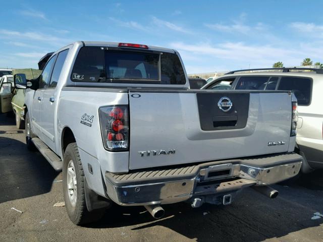 1N6AA07B65N555230 - 2005 NISSAN TITAN XE SILVER photo 3