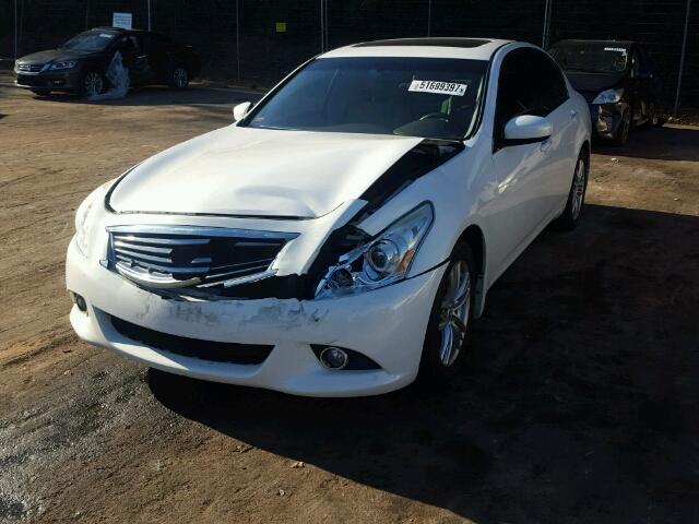 JN1DV6AP5CM700498 - 2012 INFINITI G25 BASE WHITE photo 2