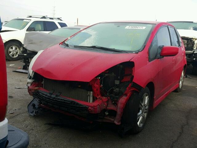 JHMGE8H43AC003625 - 2010 HONDA FIT SPORT RED photo 2